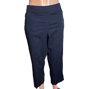 Sandro Studio Capri Pants 14 Sailor Buttons Comfortable Cruise Casual Nautical